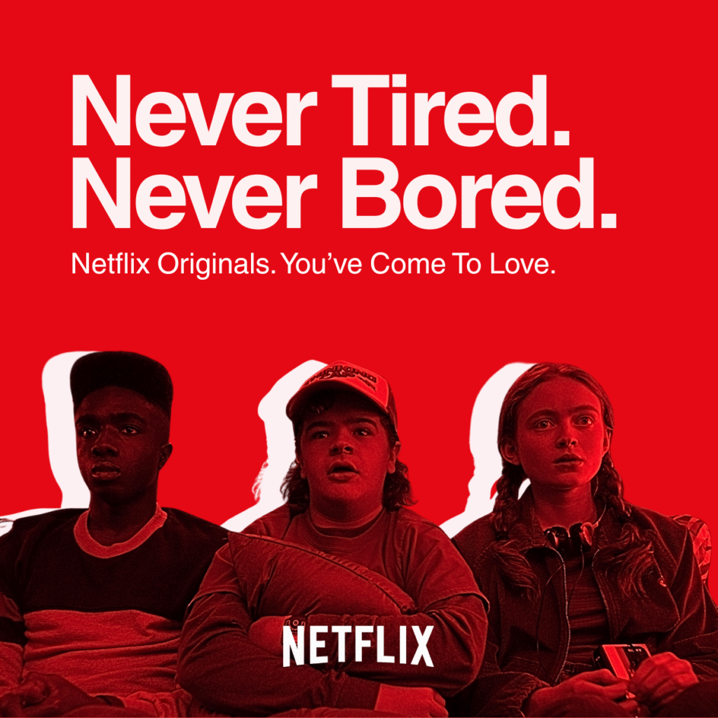 Red and WHite graphic desgin snippet of netflix